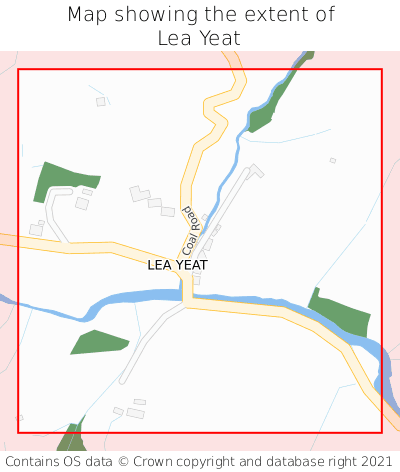 Map showing extent of Lea Yeat as bounding box