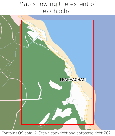 Map showing extent of Leachachan as bounding box