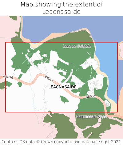 Map showing extent of Leacnasaide as bounding box