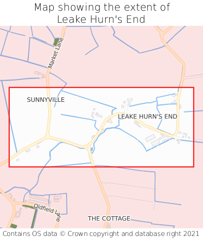 Map showing extent of Leake Hurn's End as bounding box
