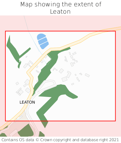 Map showing extent of Leaton as bounding box