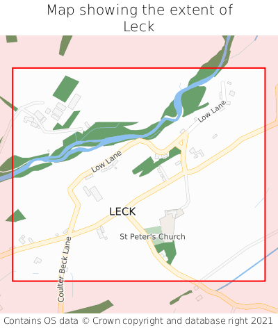 Map showing extent of Leck as bounding box