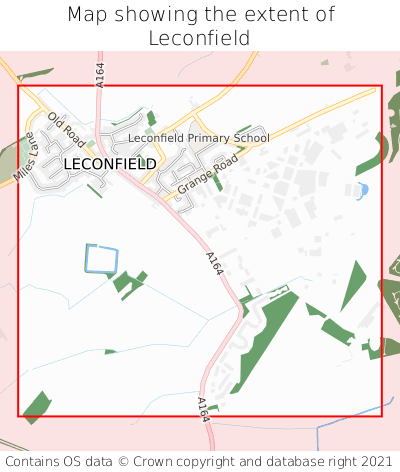 Map showing extent of Leconfield as bounding box