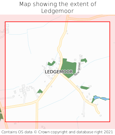 Map showing extent of Ledgemoor as bounding box