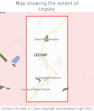 Map showing extent of Legsby as bounding box