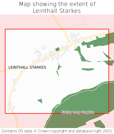 Map showing extent of Leinthall Starkes as bounding box