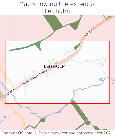 Map showing extent of Leitholm as bounding box
