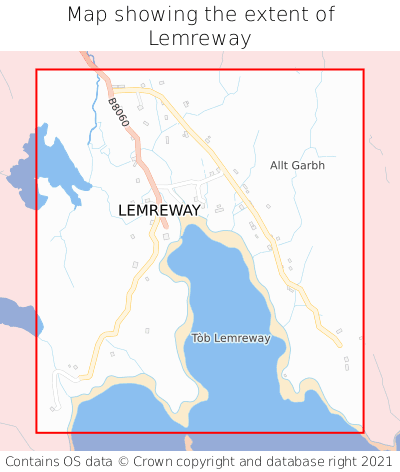 Map showing extent of Lemreway as bounding box