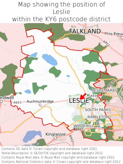 Map showing location of Leslie within KY6