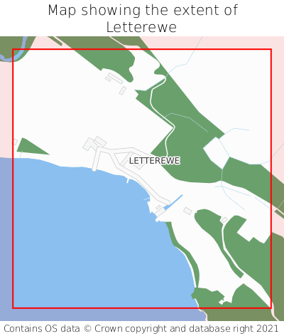 Map showing extent of Letterewe as bounding box