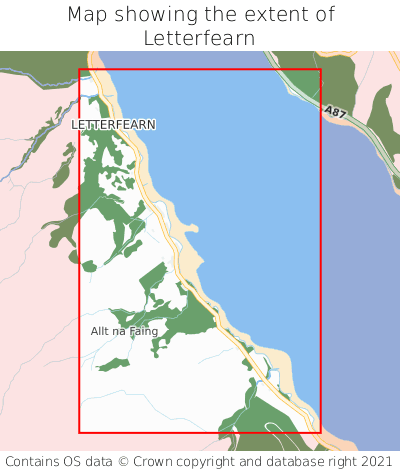 Map showing extent of Letterfearn as bounding box