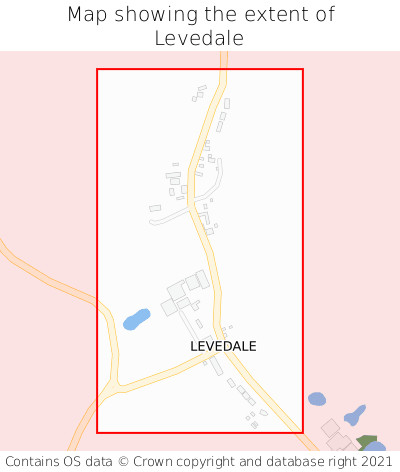 Map showing extent of Levedale as bounding box