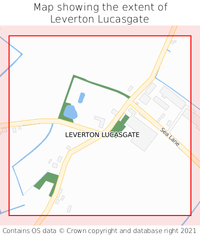 Map showing extent of Leverton Lucasgate as bounding box