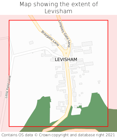 Map showing extent of Levisham as bounding box