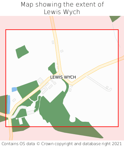Map showing extent of Lewis Wych as bounding box