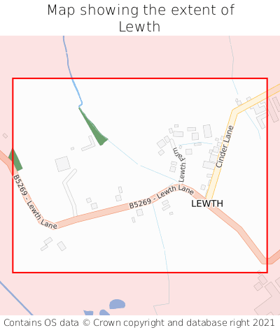 Map showing extent of Lewth as bounding box