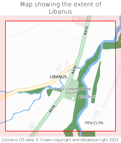 Map showing extent of Libanus as bounding box