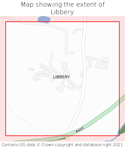 Map showing extent of Libbery as bounding box