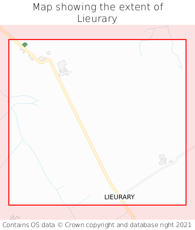 Map showing extent of Lieurary as bounding box
