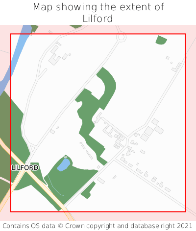 Map showing extent of Lilford as bounding box