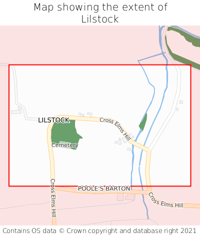 Map showing extent of Lilstock as bounding box