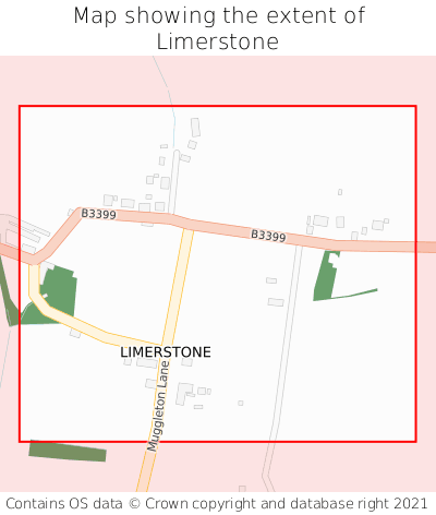 Map showing extent of Limerstone as bounding box