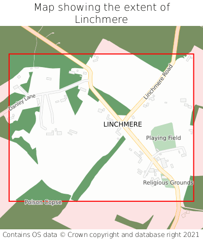 Map showing extent of Linchmere as bounding box