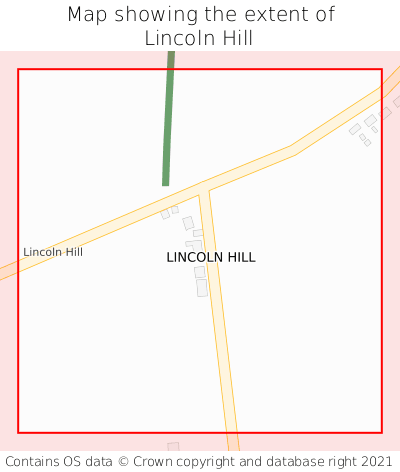 Map showing extent of Lincoln Hill as bounding box