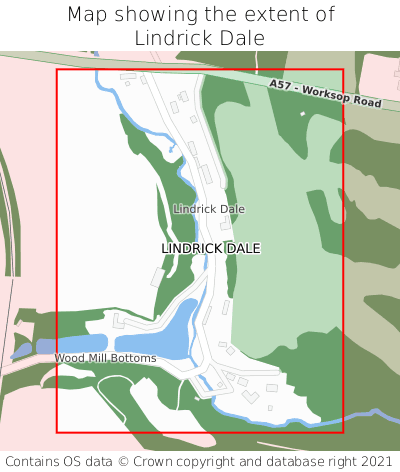 Map showing extent of Lindrick Dale as bounding box