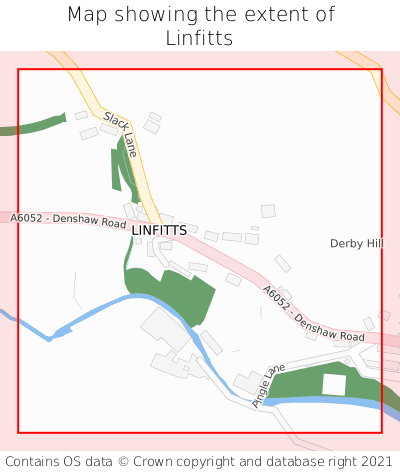 Map showing extent of Linfitts as bounding box