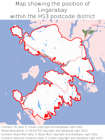 Map showing location of Lingarabay within HS3