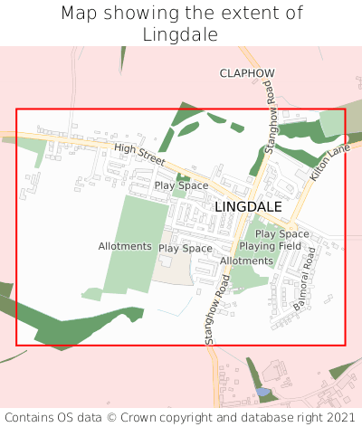 Map showing extent of Lingdale as bounding box
