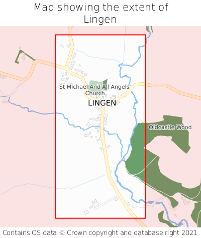 Map showing extent of Lingen as bounding box