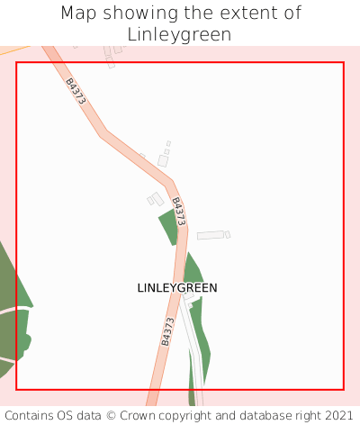 Map showing extent of Linleygreen as bounding box