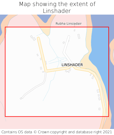 Map showing extent of Linshader as bounding box