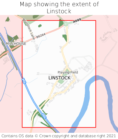 Map showing extent of Linstock as bounding box