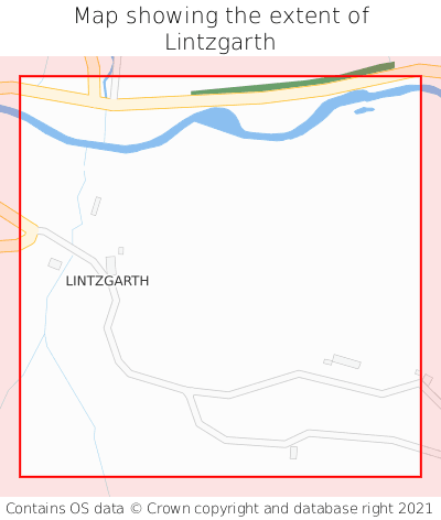 Map showing extent of Lintzgarth as bounding box