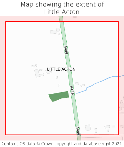 Map showing extent of Little Acton as bounding box
