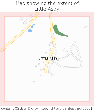 Map showing extent of Little Asby as bounding box