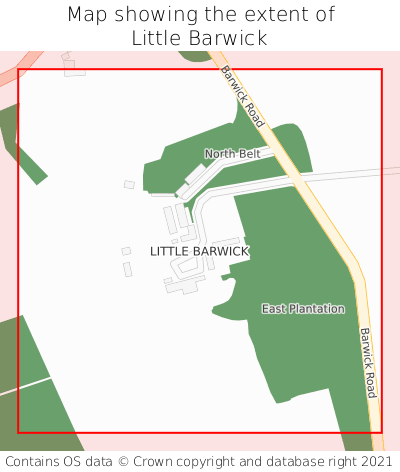 Map showing extent of Little Barwick as bounding box