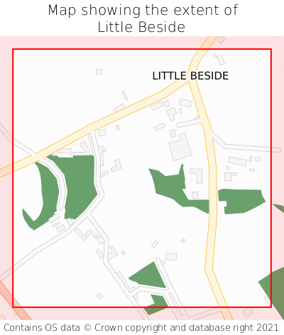 Map showing extent of Little Beside as bounding box