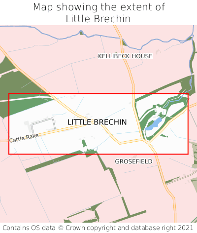 Map showing extent of Little Brechin as bounding box