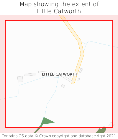 Map showing extent of Little Catworth as bounding box
