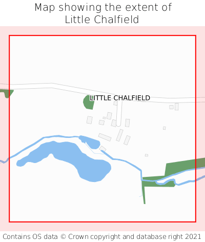 Map showing extent of Little Chalfield as bounding box