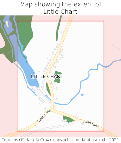 Map showing extent of Little Chart as bounding box