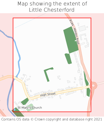 Map showing extent of Little Chesterford as bounding box