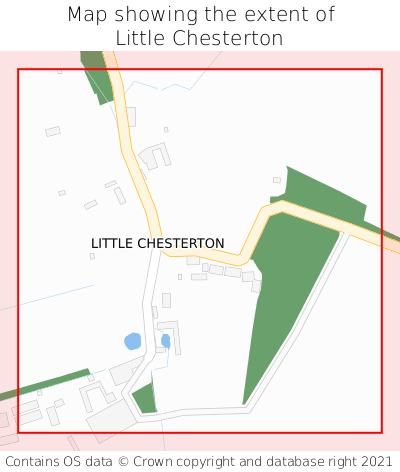Map showing extent of Little Chesterton as bounding box