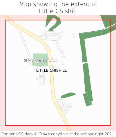 Map showing extent of Little Chishill as bounding box