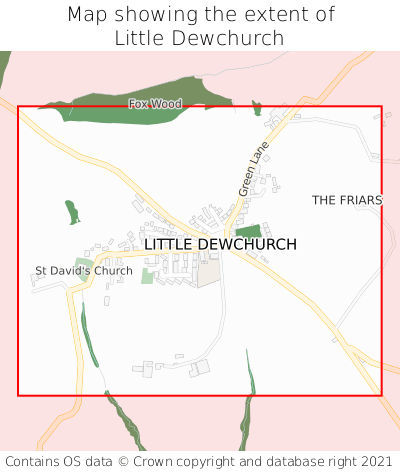Map showing extent of Little Dewchurch as bounding box