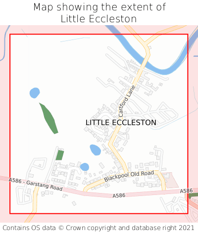 Map showing extent of Little Eccleston as bounding box